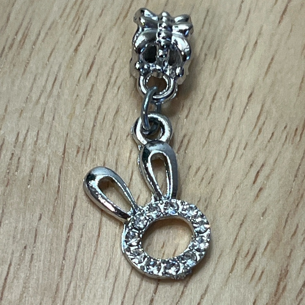 Sparkly Bunny Charm-NEW
